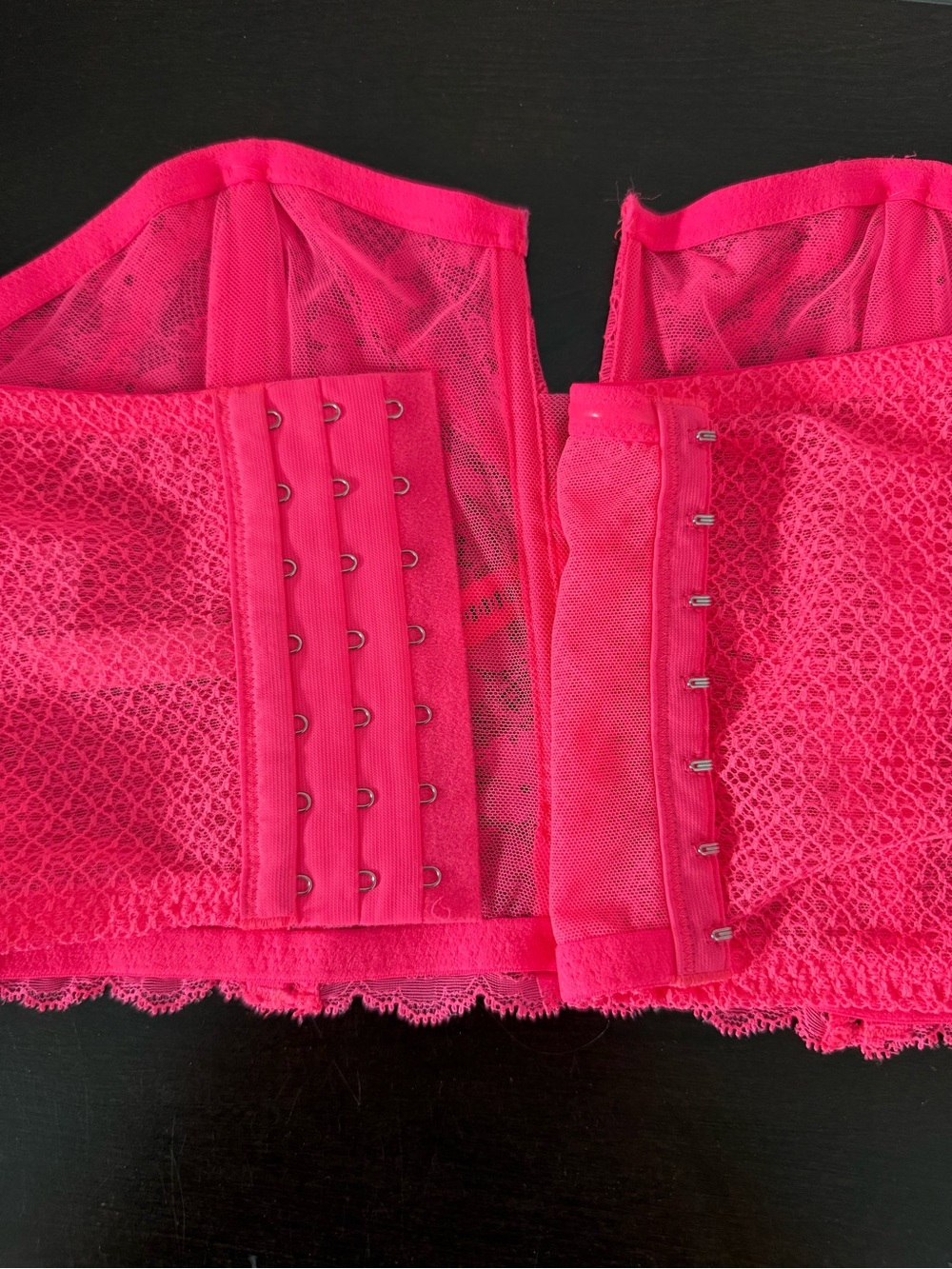Victoria's Secret Hot Pink Lace Bustier Bralette - Picture 4 of 5